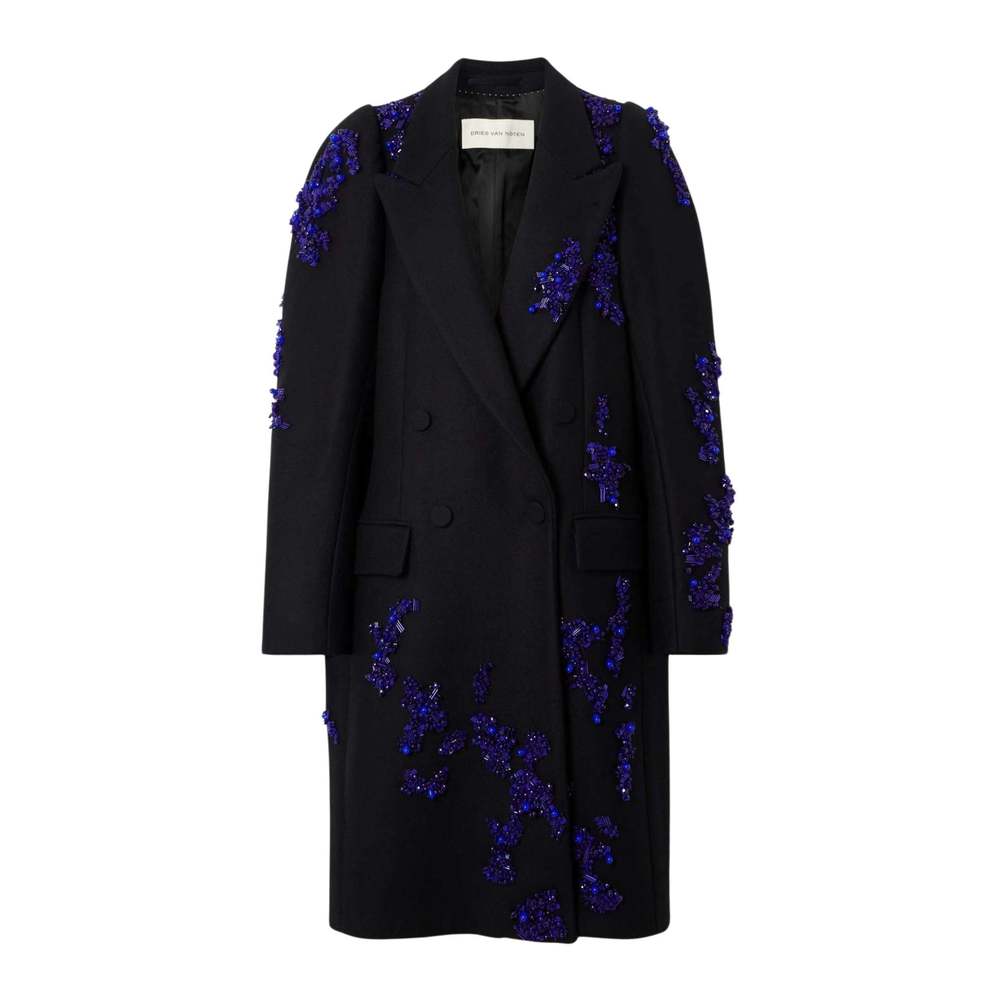 Dries Van Noten - Rinky Embroidered Wool-Blend Cocoon Coat - S